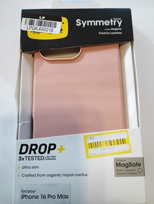 M2. OtterBox Symmetry CactusLeather MagSafe Apple iPhone 16 Pro Max Ballet Blush