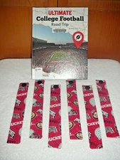 BOOKMARKS~OHIO STATE~BUCKEYES~Set Of 3~Fabric & Button~Reversible~Washable