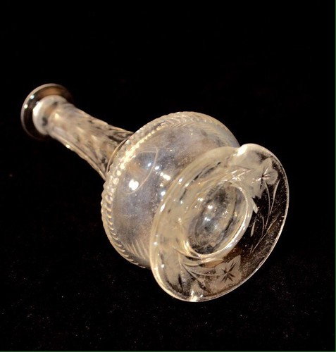 Antique Art Deco Sterling Silver Black Enamel Watson Perfume Bottle - Picture 5 of 6