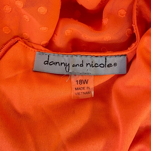 Danny & Nicole Plus 3/4 Sleeve Clip Fit Flare Dress Size 18W Color Dark Peach - Picture 11 of 12