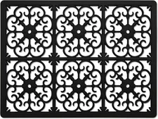 Extra Large Thick Silicone Trivet Hot Dishes Pots Pans 16 x 12 x 3/8 In Black