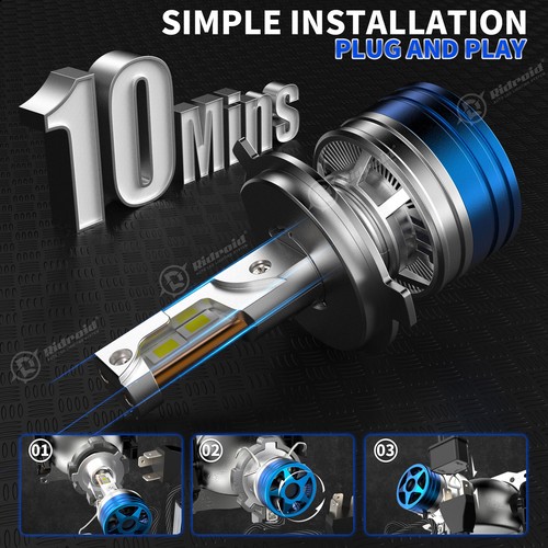 4PCS 5.75" 5-3/4"LED Glass Headlights H4 Hi/Lo Beam For Chevy Impala El Camino - Picture 21 of 24