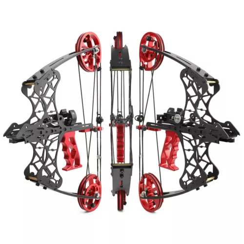 45lbs Mini Compound 18" Bogen Dual-Use Stahlkugelpfeile Bogenschießen Angeln Jagd - Bild 3 von 18