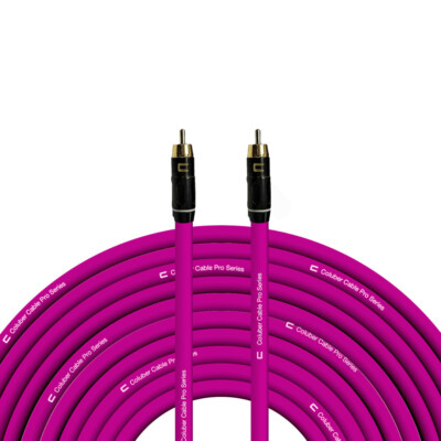 RCA Male Unbalanced Audio Phono Cable Custom Length, Color Connector Cord