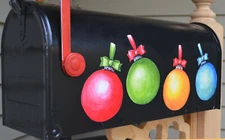 Mailbox Magnet (Partial Cover) Christmas Bulbs Set of 4 Plain Car Holiday