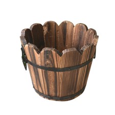 1PC Garden Wooden Planter Decorative Bark Planter for Garden Pots and Planters