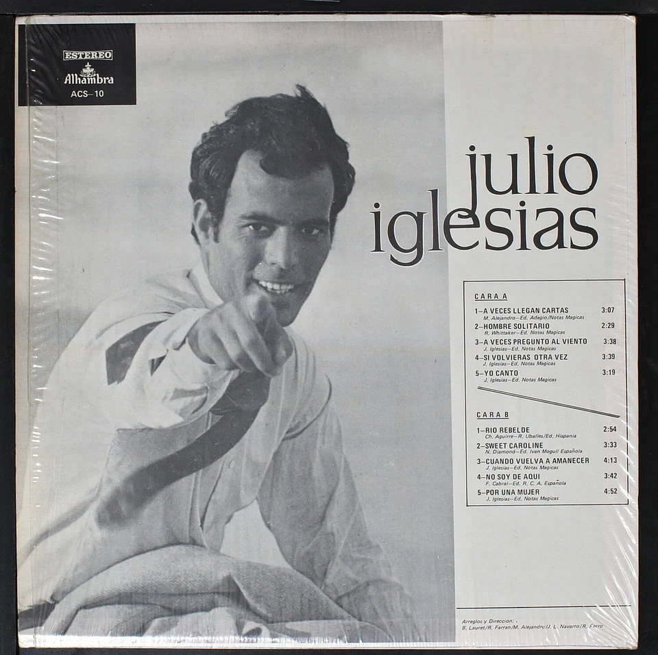Julio Iglesias - Julio Iglesias - original LP record [NHA5-142] SPAIN - Image 2 of 4