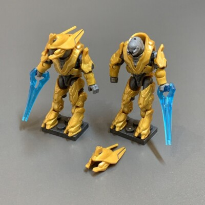 #ad 2 Elite Warlord HALO MEGA CONSTRUX SPARTAN FIGURE UNSC SCORPION CLASH HHC42 #2 $13.29