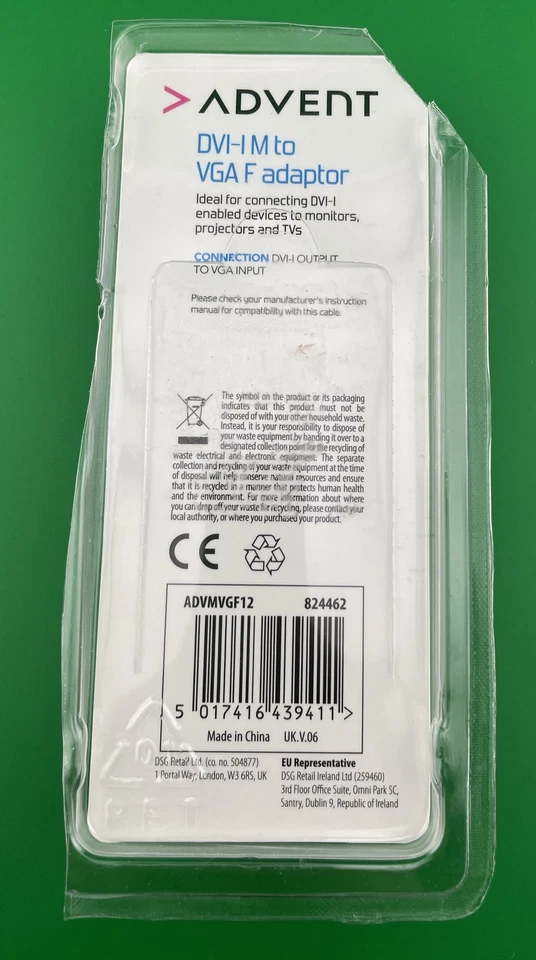 ADVENT ADVMVGF12 - DVI M To VGA F Adaptor - Image 4 of 4