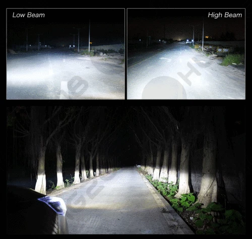 2PC H4 9003 LED Headlight Bulb 6000K White BY For Yamaha Apex Phazer Snowmobiles Foto 2 de 4