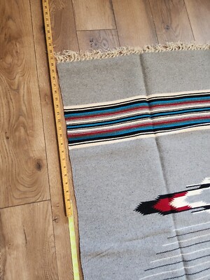 Vintage Ortega's CHIMAYO 100% Wool Blanket 84