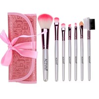 Acevivi Stylish Cute 7 Pcs Pink Cosmetic Brushes High Quality Essential Face ... on sale Acevivi Stylish Cute 7 Pcs Pink Cosmetic Brushes High Quality Essential Face ... on sale