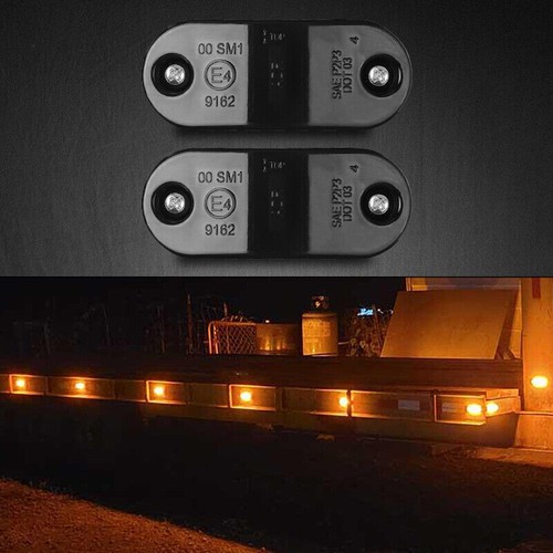 2-20x Amber/Red Marker Lights 2.5" LED Truck Trailer Oval Clearance Side Light - Picture 11 of 14