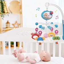 Cot Mobile for Babies Hanging Projection Mobile with Music Box Gifts 0-12 Months