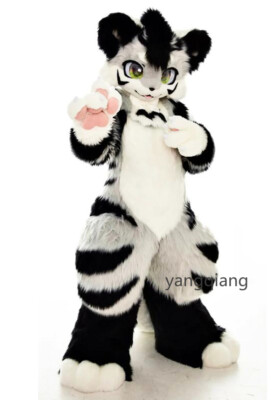 Fursuit Long Haired Husky Cat DogFox Costume Party Halloween Role
