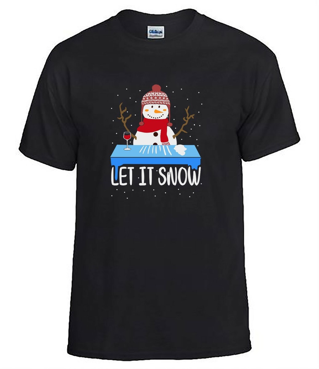 Le Tits Now Christmas Let It Snow Adult Ugly Christmas V6 Men Women Long Sleeve T-Shirt T-shirt Graphic Print - UK