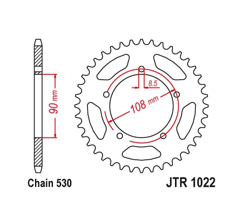 Piñón trasero JT JTR1022 38T se adapta a Ducati 900 Super Sport 1980 - 1983 Foto 2 de 2