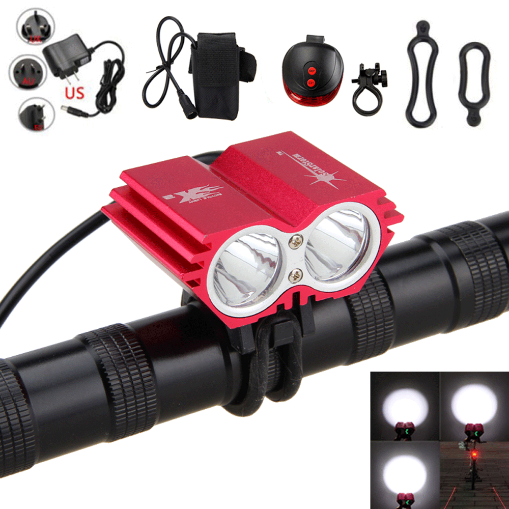 LED Vélo Lumière Phare Tête Feux Avant+Retour Sécurité Laser Arrière Arrière Laser Lumière 1pc 1a46a7 LED Vélo Lumière Phare Tête Feux Avant+Retour Sécurité Laser Arrière Arrière Laser Lumière 1pc 1a46a7