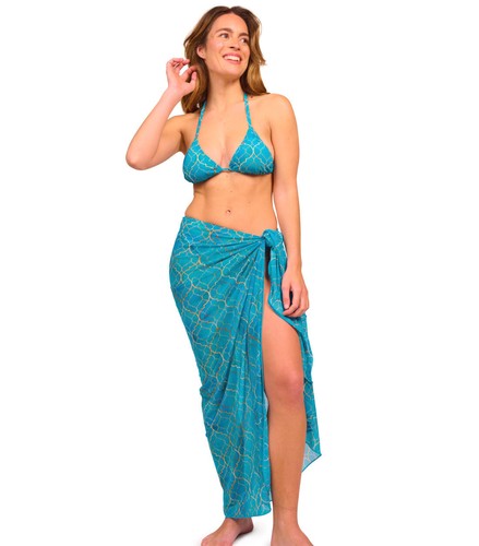 Kiniki Women's Tan Through Beach Sarong Cover Up - Ultra Light & Quick Drying. - Picture 39 of 63
