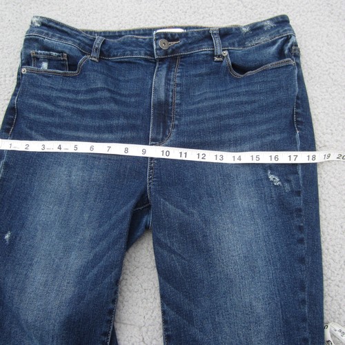 Jeans Paige donna 32 blu vita alta Lou Lou svasato cuciture intrecciate orlo grezzo Casabella - Foto 12 di 24