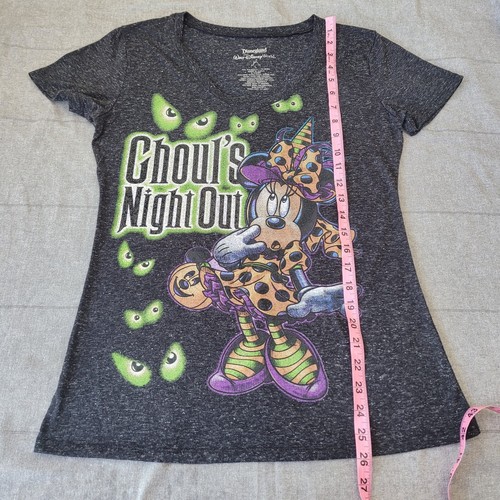 Disney Minnie Mouse "Ghouls Night Out" Gray Women's Large T-Shirt Halloween - Picture 3 of 5