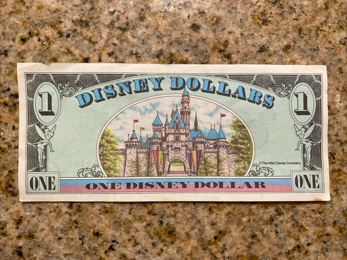 1991 SERIES Walt Disney World $1 ONE DOLLAR MICKEY MOUSE CASTLE | eBay