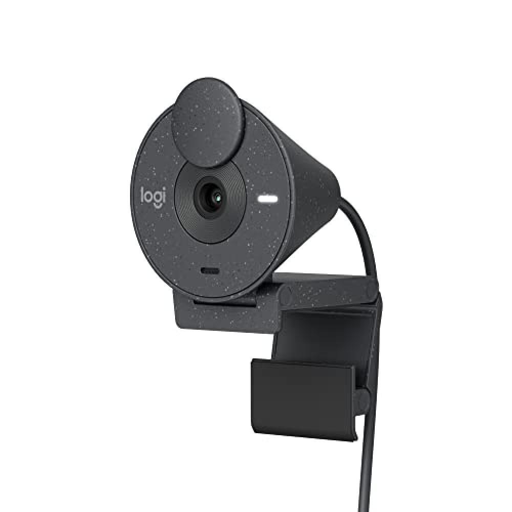 Logitech Brio 300 Webcam Full HD con Otturatore Privacy, Mic con Riduzione del R