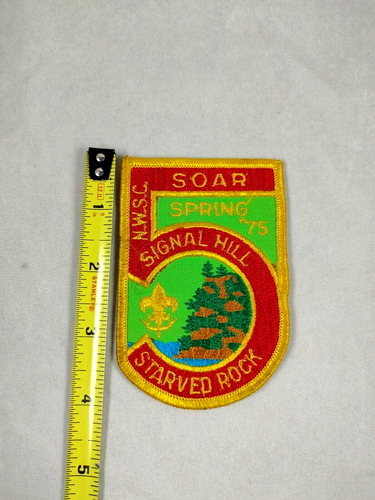 Boy Scout Soar Patch #5 VTG 1975 Signal Hill Starved Rock BSA Camp Badge - Picture 2 of 4