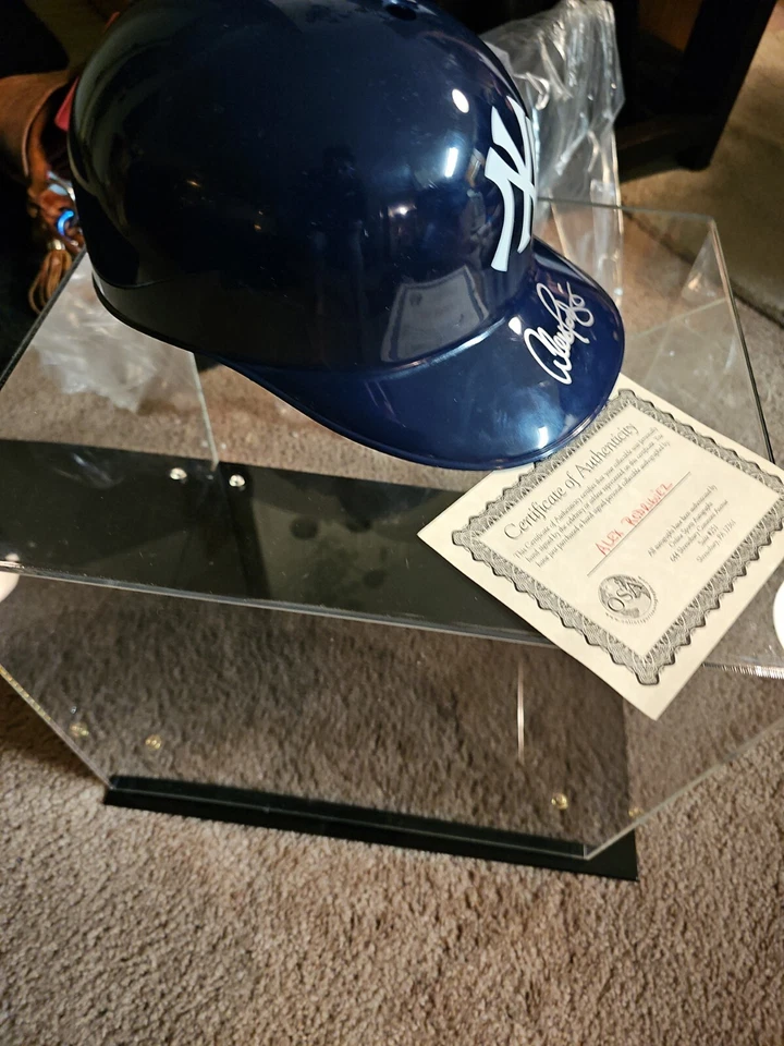 New York Yankees Alex Rodriguez Batting Helmet And Display Case - Image 4 of 4