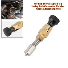 BLK Carburetor Enricher Choke Adjustment Knob for S&S Shorty Super E G B Harley