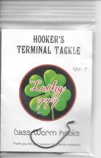 NEW HTT Lucky 777 Bass Worm Fishing HOOKS BLACK NICKEL 3pk deals