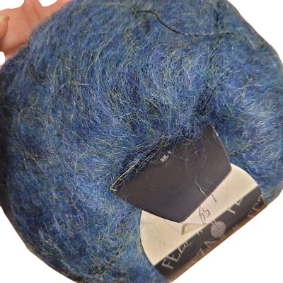 Feza Melange Kid Mohair Blue/green 166 Made in Italy mohair Lot of 10 2470 yd...