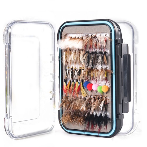 120 piezas Kit de Pesca de Moscas Hecho a Mano Surtido Moscas Secas/Húmedas, Ninfas, Streamer - Imagen 3 de 12