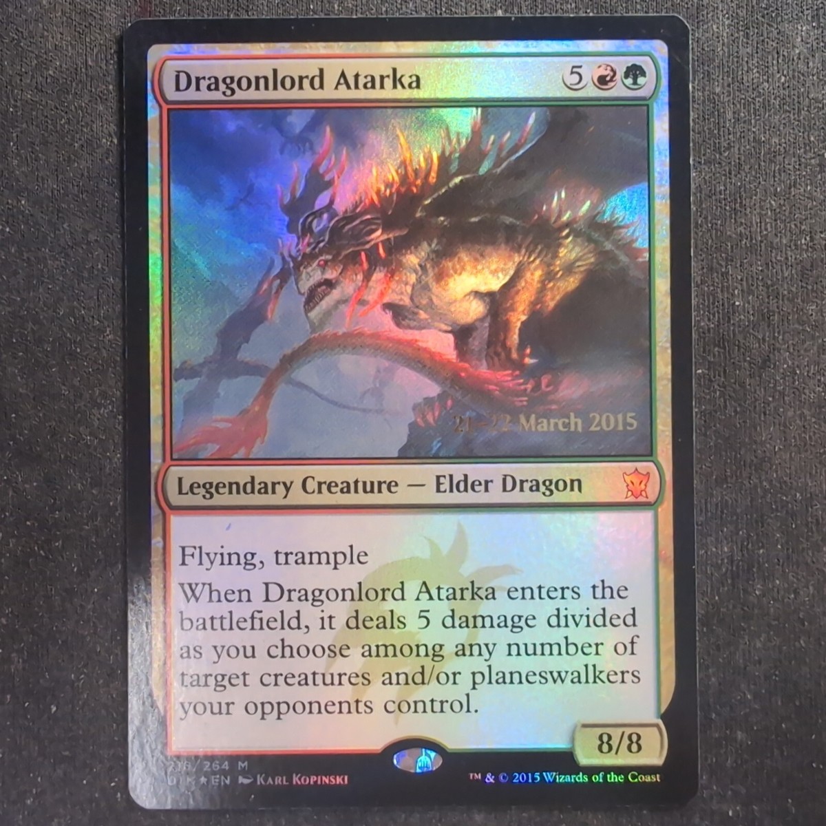 龍王アタルカ / Dragonlord Atarka 30周年記念FOIL 英)【Foil】龍王アタルカ / Dragonlord Atarka【PRM】旧枠 マジック30