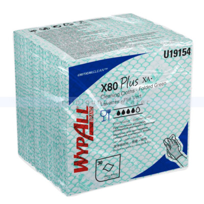 Wischtuch Kimberly Clark WypAll X80 Plus grün 35x40 cm