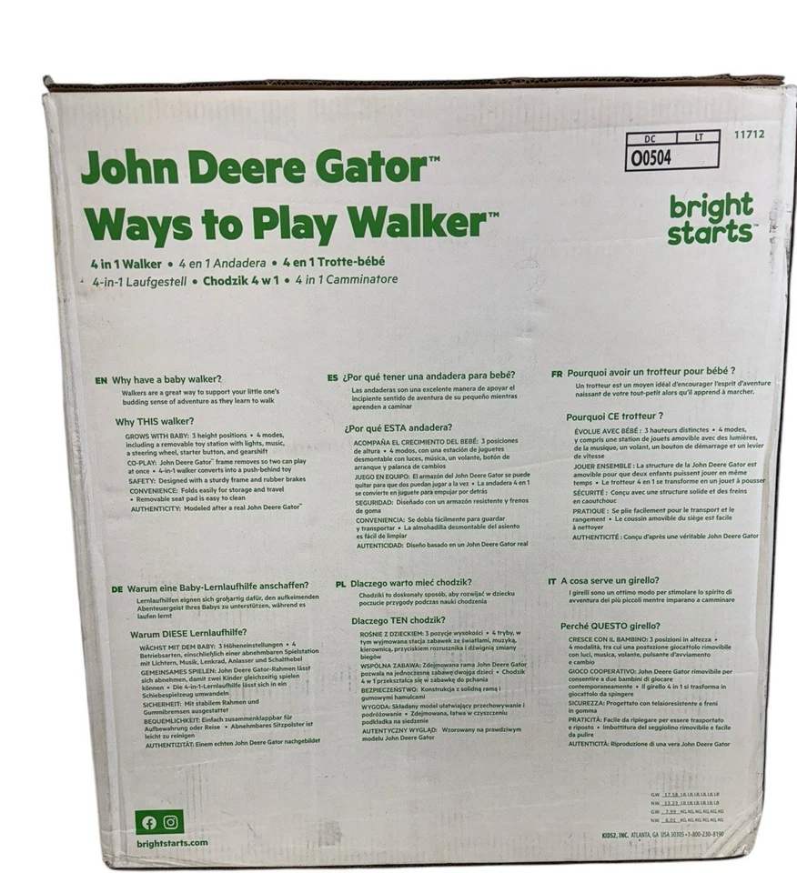 John Deere Gator Maneras de Jugar Caminante 4 en 1 - Crece contigo Niño - Brillante Foto 3 de 4