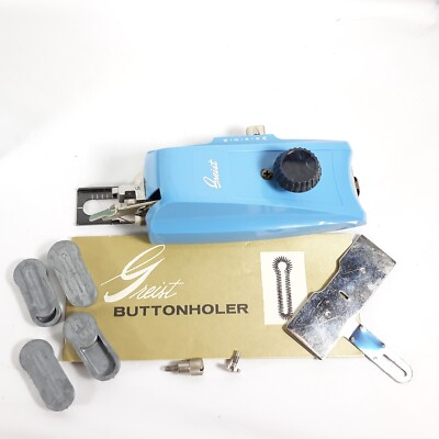 #ad Greist Buttonholer Attachment With 5 Template Style 5 Blue $28.35