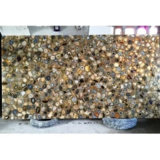 Light Grey Agate Coffee Table Top Square Resin Indoor Table for Home Decor