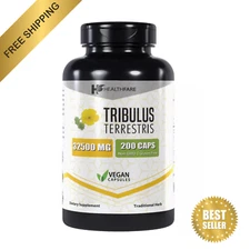 Healthfare Tribulus Terrestris 32,500mg 200 Caps High Potency Herbal Supplements