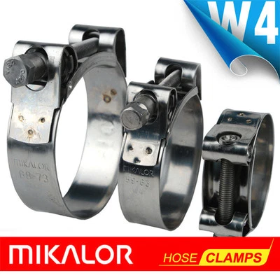 MIKALOR W4 Stainless Steel Hose Clamps / Supra / Exhaust / T Bolt / Marine Clip