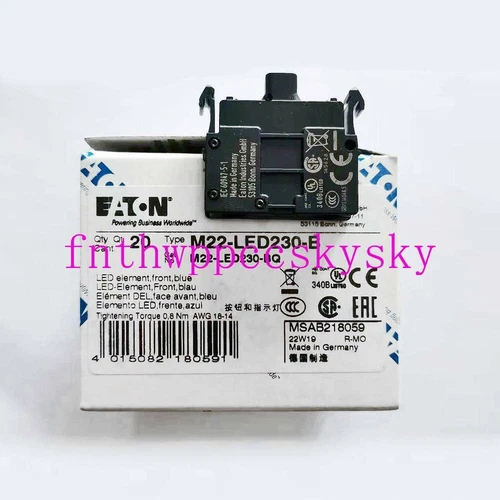 1PC EATON M22-LED230-B Button switch lampholder module New