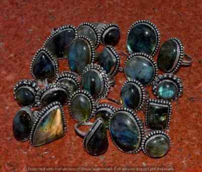 Unique  Multi Fire Labradorite Ring Lot,Hippie Rings,Boho Rings,Gift For Love~