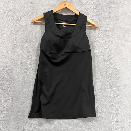 Athleta Tank Top with Bra Women's 34B Fitted Padded Black Athletic Gym