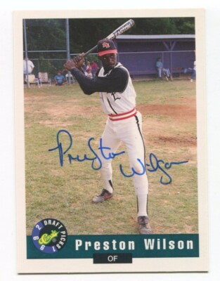 1992 Classic Draft Picks Preston Wilson Signed Card Baseball Autograph AUTO #117