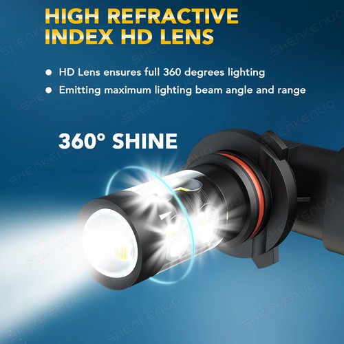 For 2002-2005 Dodge Ram 1500 2500 3500 LED Headlight High-Low Beam Fog Bulbs kit - Picture 11 of 20