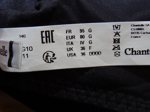 Chantele 13G1# C Comfort Full Coverage Unlined Underwire Bra US Size 36 DDDD - Picture 7 of 7