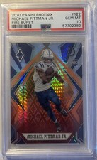 2020 Panini Phoenix Michael Pittman Jr. #122 Fire Burst (RC) PSA GEM MINT 10🔥