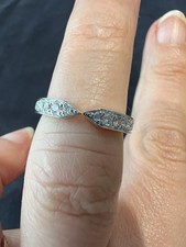 Half Eternity Pave Set Women's Ring 14K White Gold Plated 2 Ct Simulated Diamond