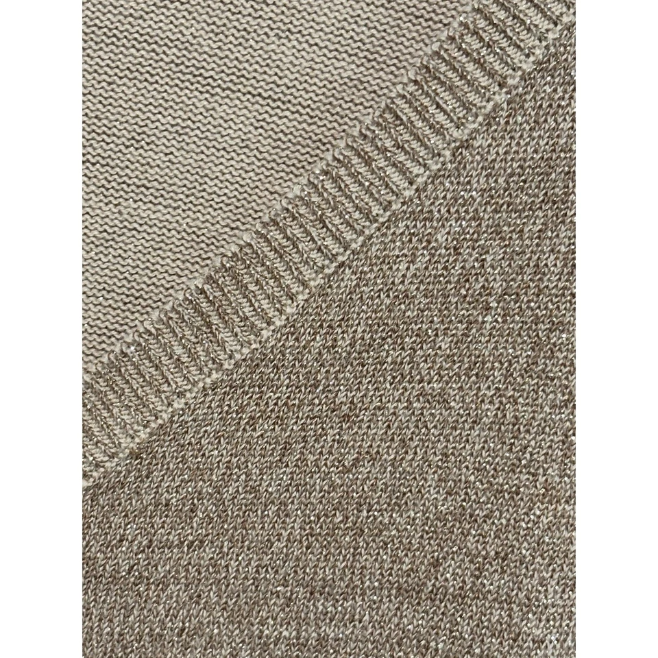 Maggie Barnes Womens Sz 3x Metallic gold Sweater Holiday cocktail chic career - Image 4 of 4