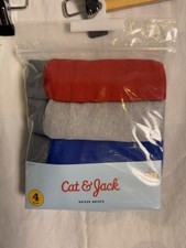 Cat  Jack Boys Underwear 4 Pack Boxer Briefs Youth Size Large 12/14 - NEW